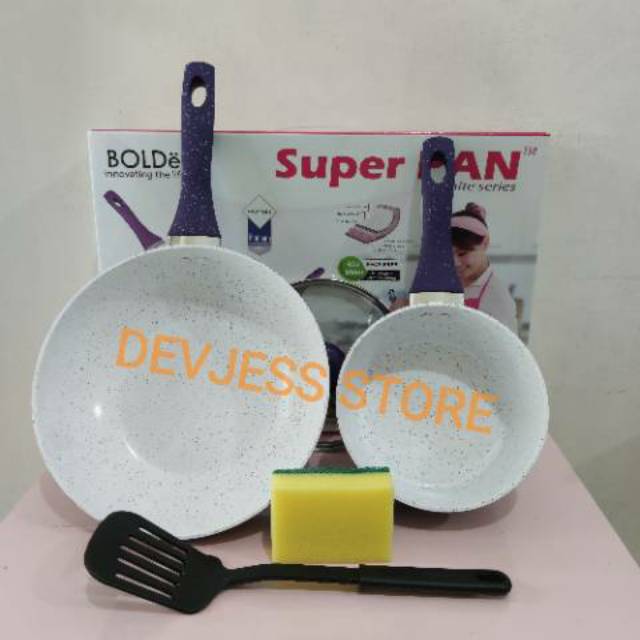 SUPER PAN BOLDe PANCI GRANITE CERAMIC COOKWARE SET | Shopee Indonesia
