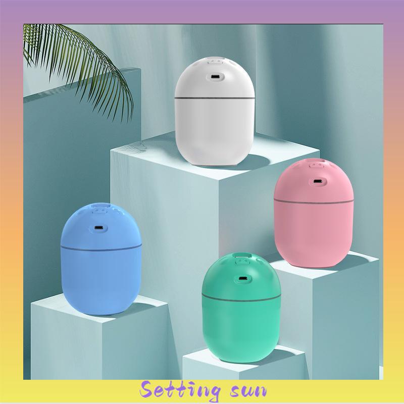 Air Humidifier Mini Portabel USB Aroma Minyak Esensial Diffuser Mobil Aromaterapi Minyak Humidifier Ultrasonic Cool Mist Fogger Mist Maker 220 Ml (Putih) TN