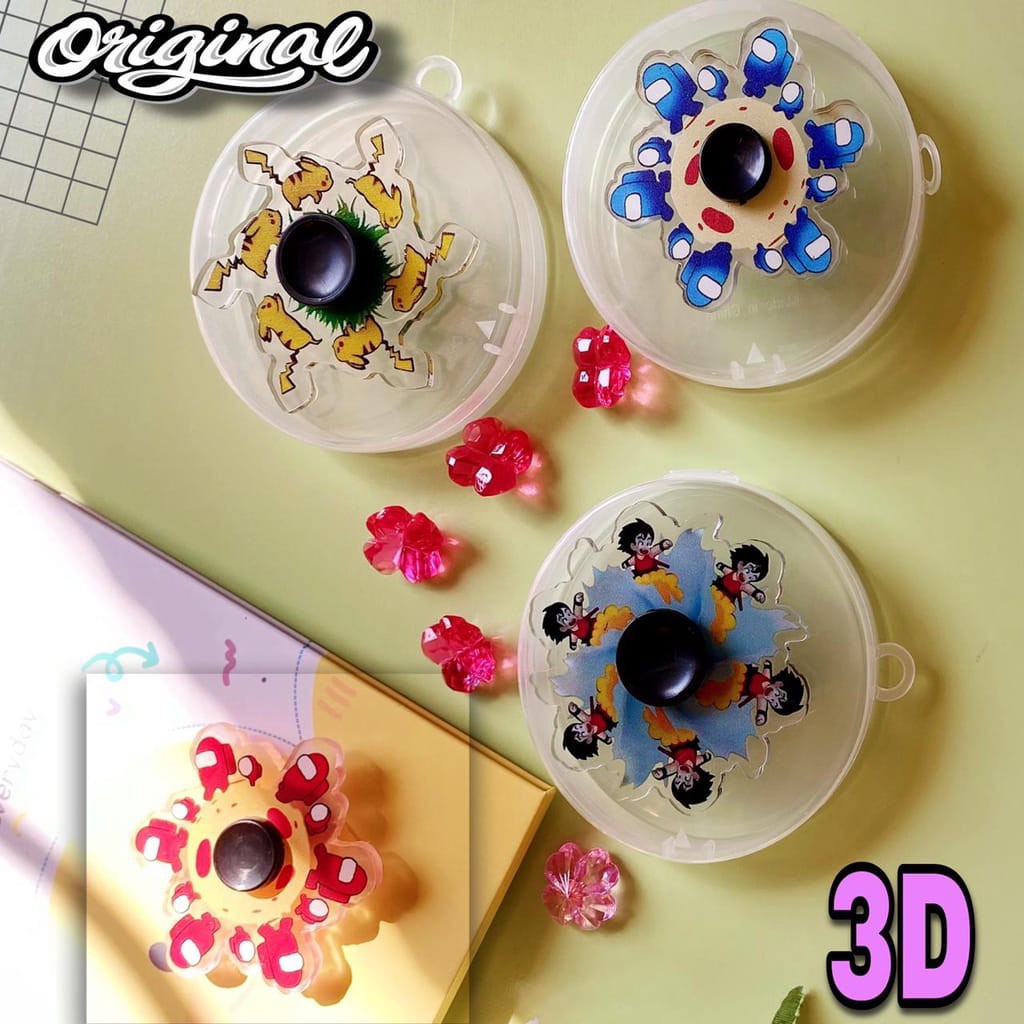 SPINNER MAINAN FIDGET SPINER 3D GYRO KARAKTER KARTUN SPINNER