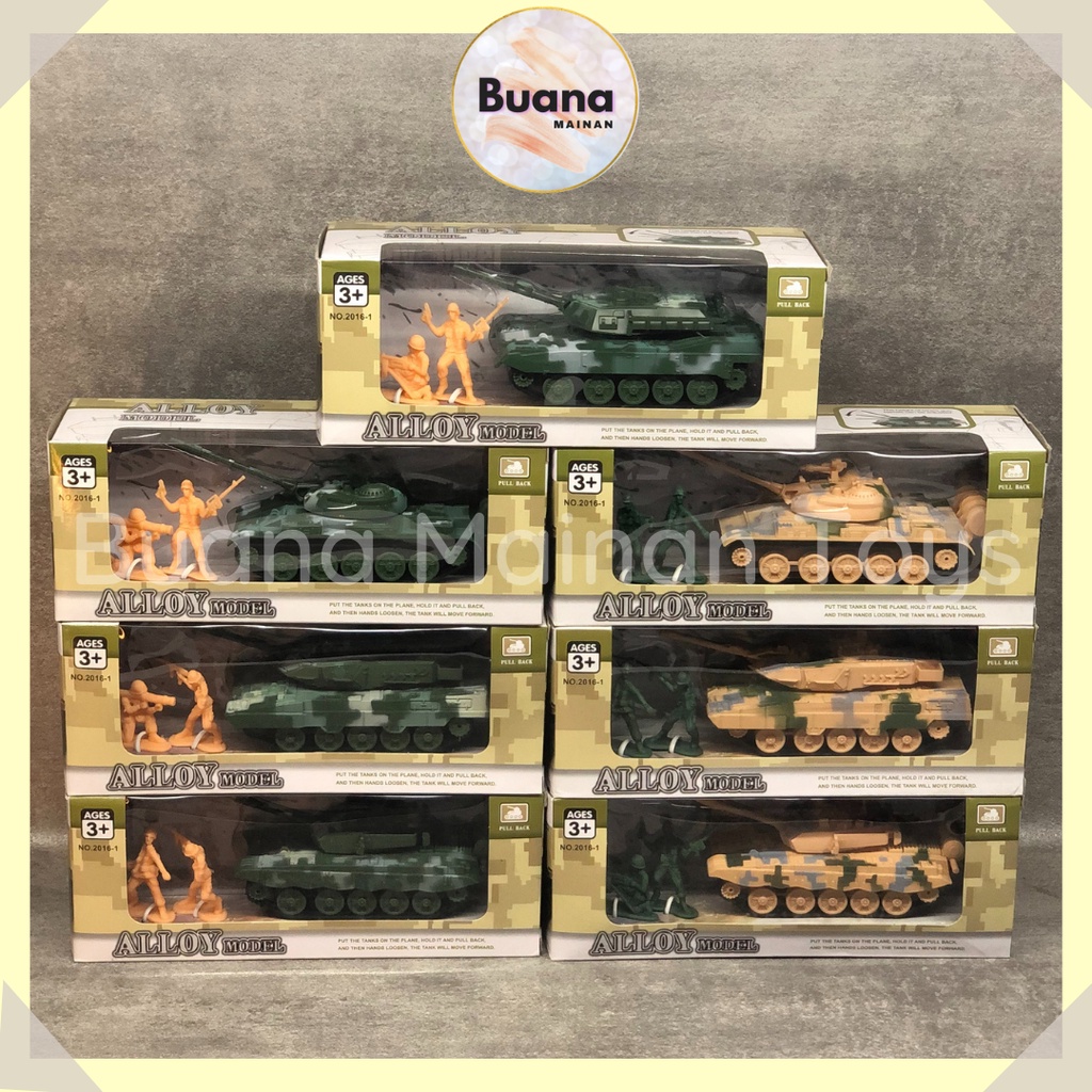 DIECAST MINIATUR MILITARY WAR TANK MAINAN ANAK COWO TANKER PERANG MILITER 2016-1