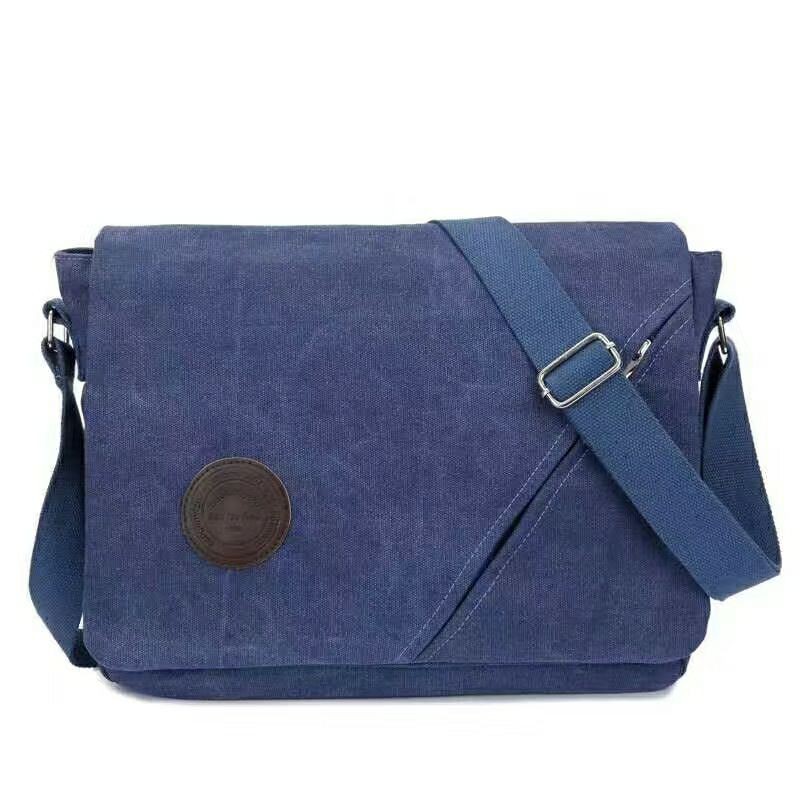 Kanvas mesengger tas untuk pria kapasitas besar tas bahu pria