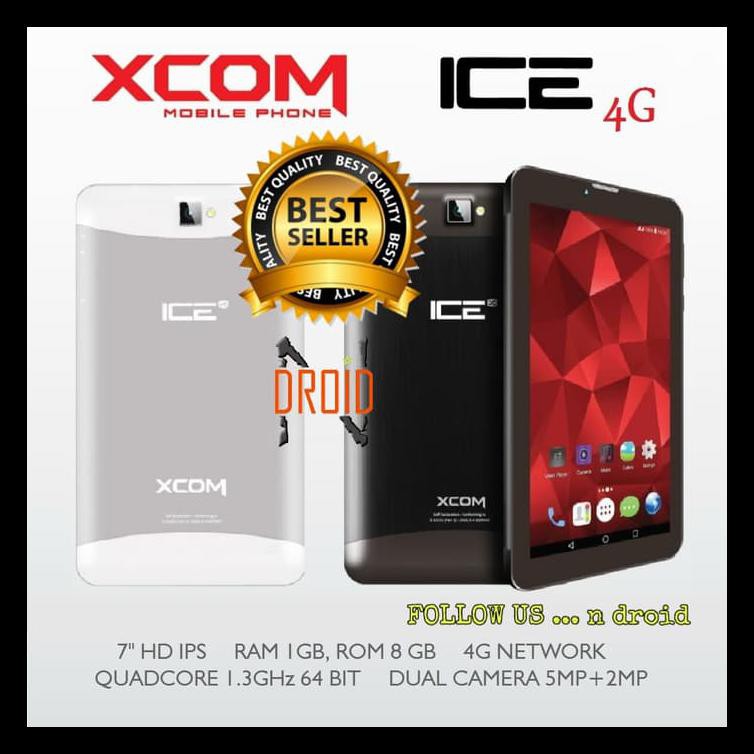 XCOM iCE tablet 4G murah 7" Ram 1Gb Rom 8Gb - Hitam TERBATAS