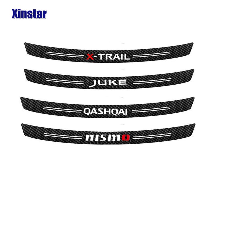 Stiker Bumper Bagasi Mobil Motif Logo Nissan X-Trail Qashqai Juke Nismo Bahan Karbon Fiber