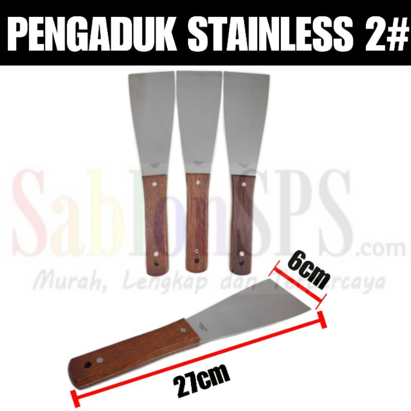 PENGADUK SPATULA STAINLESS BESAR 2#