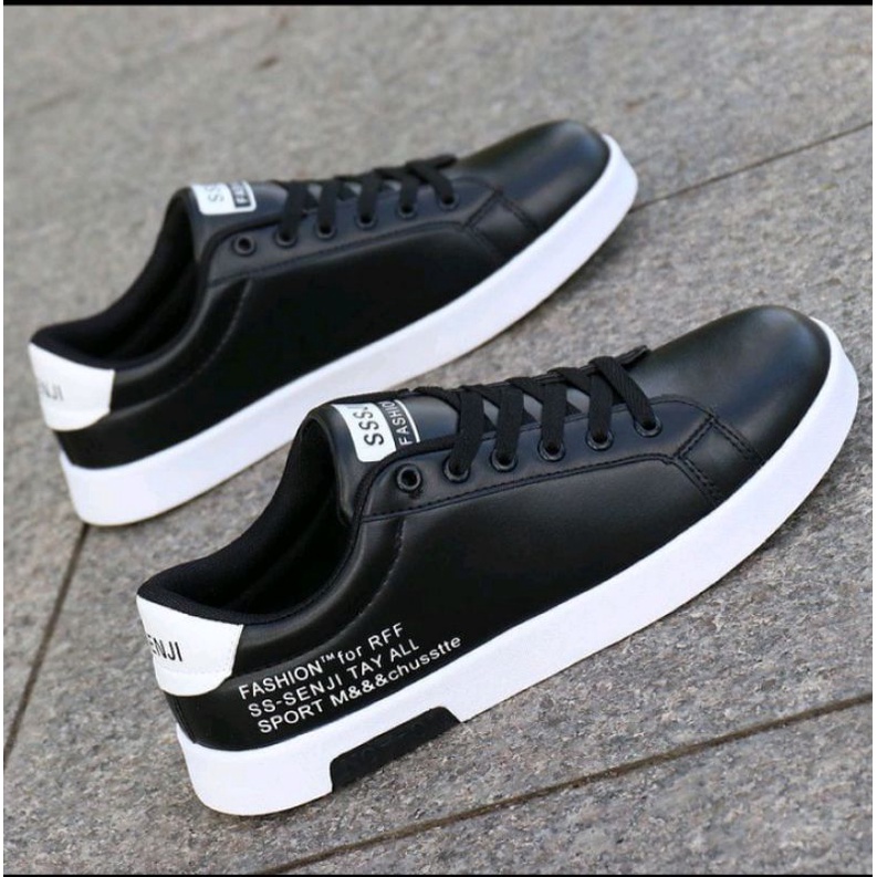 HUMAIRAH_OLDSHOP - SEPATU Sneakers WHITE&amp;BLACK ss.senji sepatu fashion