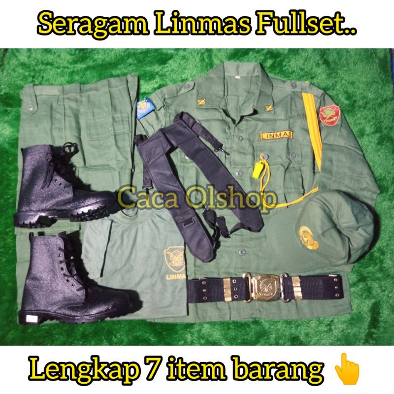 Promo!!! Seragam Setelan Baju Hansip Fullset