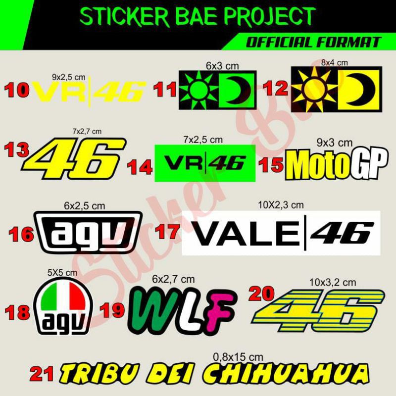 stiker  motor  helm laptop ala ala valentino rossi part 2