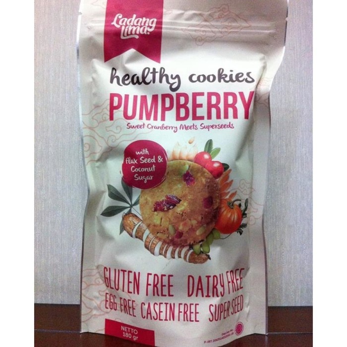 

T20Re Ladang Lima Pumpberry Cookies Gluten Free 180Gr Ht51Gr