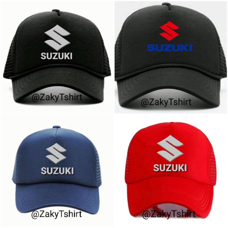 Topi Jaring Truker Logo Suzuki