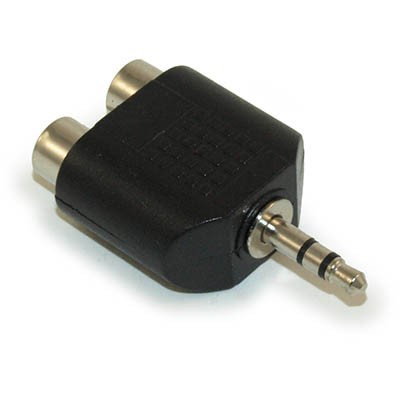 RCA Audio Splitter Adapter (3.5mm Male to 2 RCA Female)