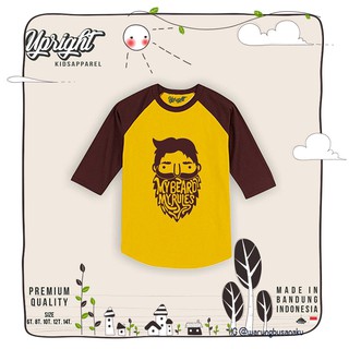  Kaos  Raglan Anak  Lucu gambar Orang Berjenggot Upright  