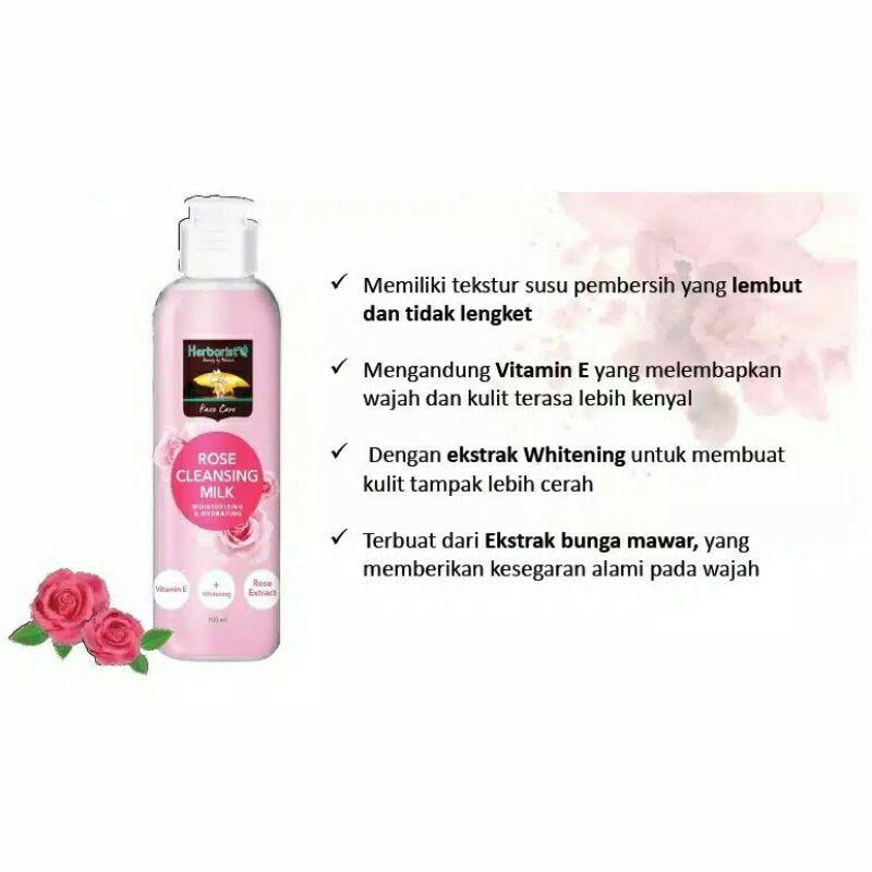 ❤️GROSIR❤️ HERBORIST ROSE CLEANSING MILK 100ML