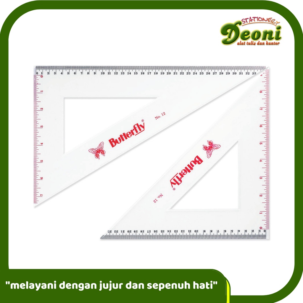

BUTTERFLY Set Penggaris Segitiga No. 12 / BT - No. 12