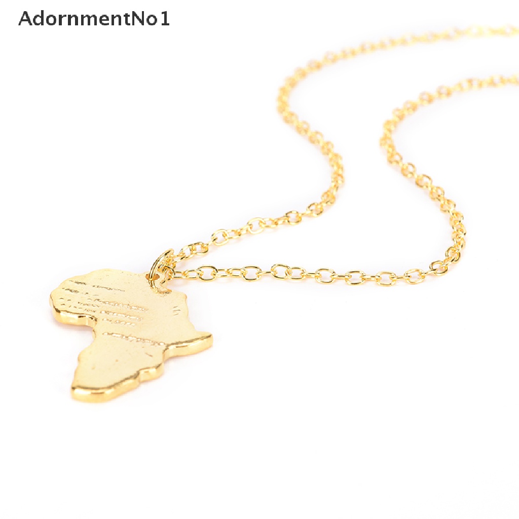 [AdornmentNo1] Africa Map Pendant Necklace for Women/Men Silver/Gold Color Ethiopian Jewelry  [new]