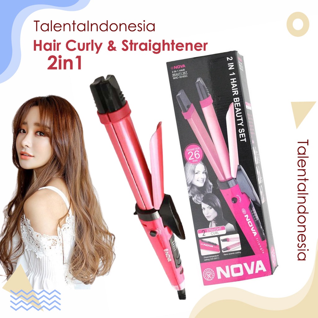 catok rambut 2in1 hair straightener curly catokan rambut