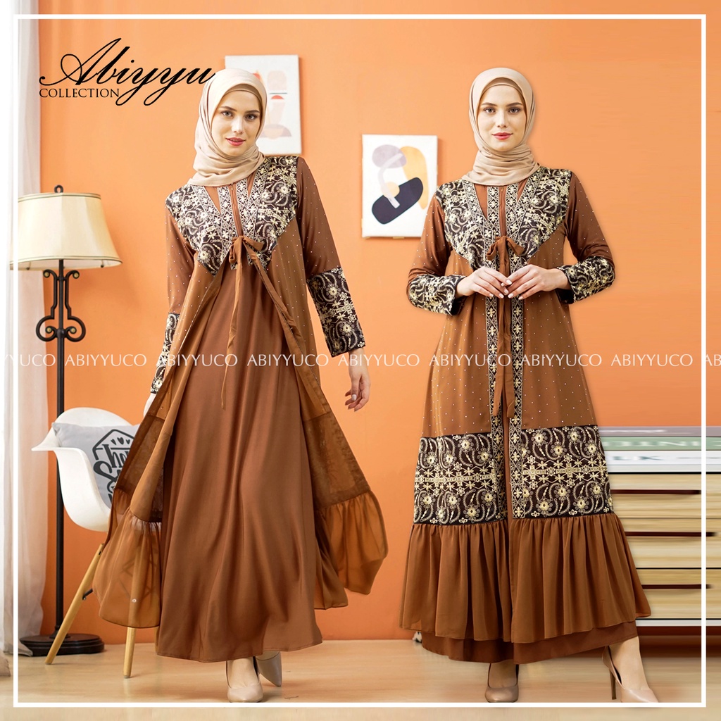 Abiyyuco TA9017 | Gamis Abaya Arabian Turki, Turkey Mewah, Turky Hitam dan Warna