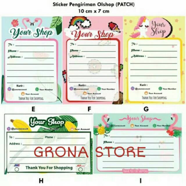 

Sticker stiker alamat address olshop pengiriman fragile custom lucu