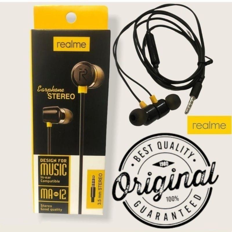 Headset Realme BUDS MA10 PURE BASS Earphone REALME BUDS R-001 Bass Earphone