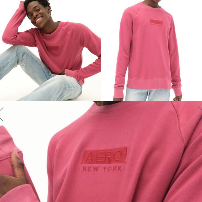 Aero box logo sweatshirt cream