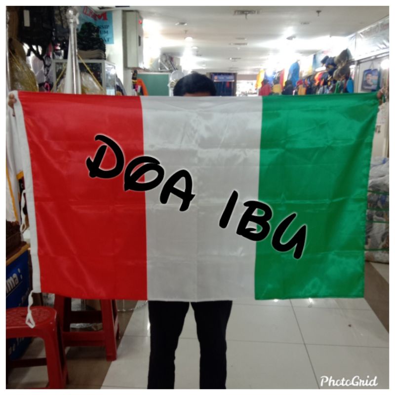 

best seller bendera ITALIA bahan satin 90cm x 135cm