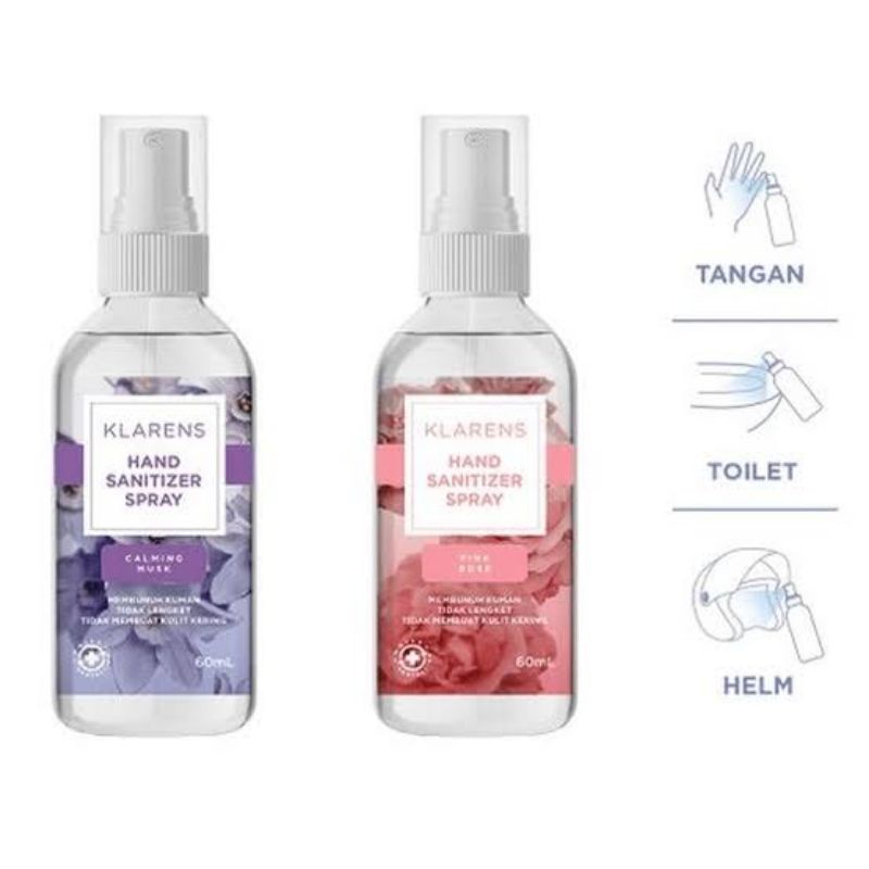 Jual KLARENS HAND SANITIZER SPRAY 60 ML CALMING MUSK Shopee Indonesia