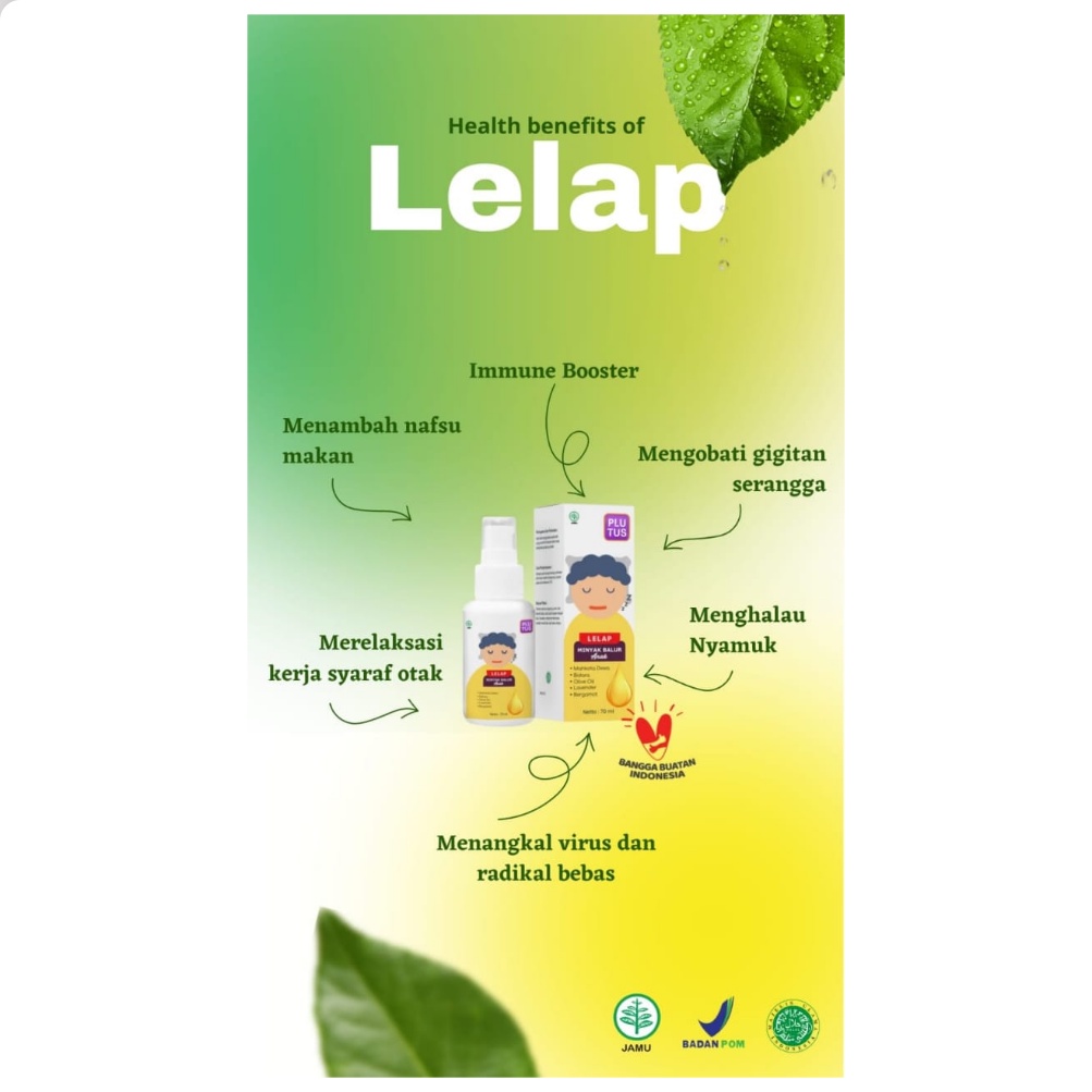 PLUTUS Minyak Balur Anak Tidur Lelap Minyak Telon Plus MInyak Balur 70 ml