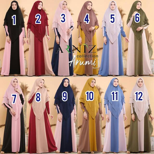 Gamis Syar'i Arniz Arumi Set