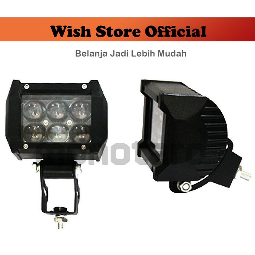Lampu Kabut / Foglamp / Fog lamp DNY 305 Segi 6 LED Cree 6 titik Kotak Universal Work Sorot Kerja