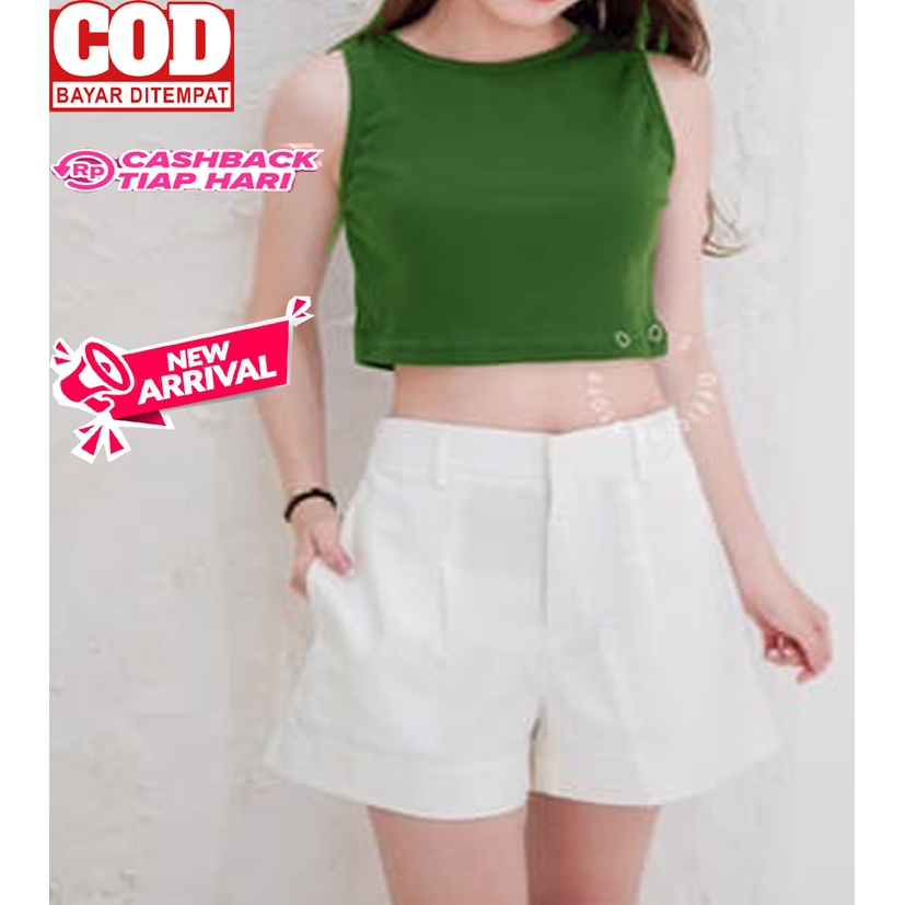 TANKTOP TALI BESAR CROP WANITA JUMBO