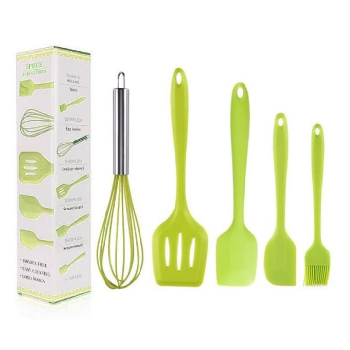 Spatula Silikon Set 5in1 - Spatula Silikon Baking Set 5 Unsetil