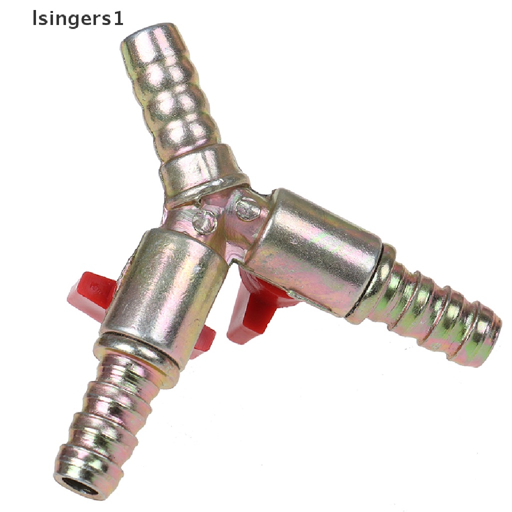 (lsingers1) Katup Bola Tipe Y 3 Arah Dengan Klem Fitting Selang Gas / Bahan Bakar 8MM