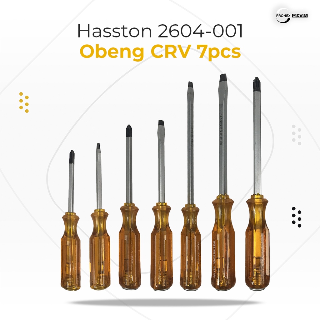 HASSTON 2604-001 Obeng Tembus Set 7 Pcs Ketok Gedor Screwdriver