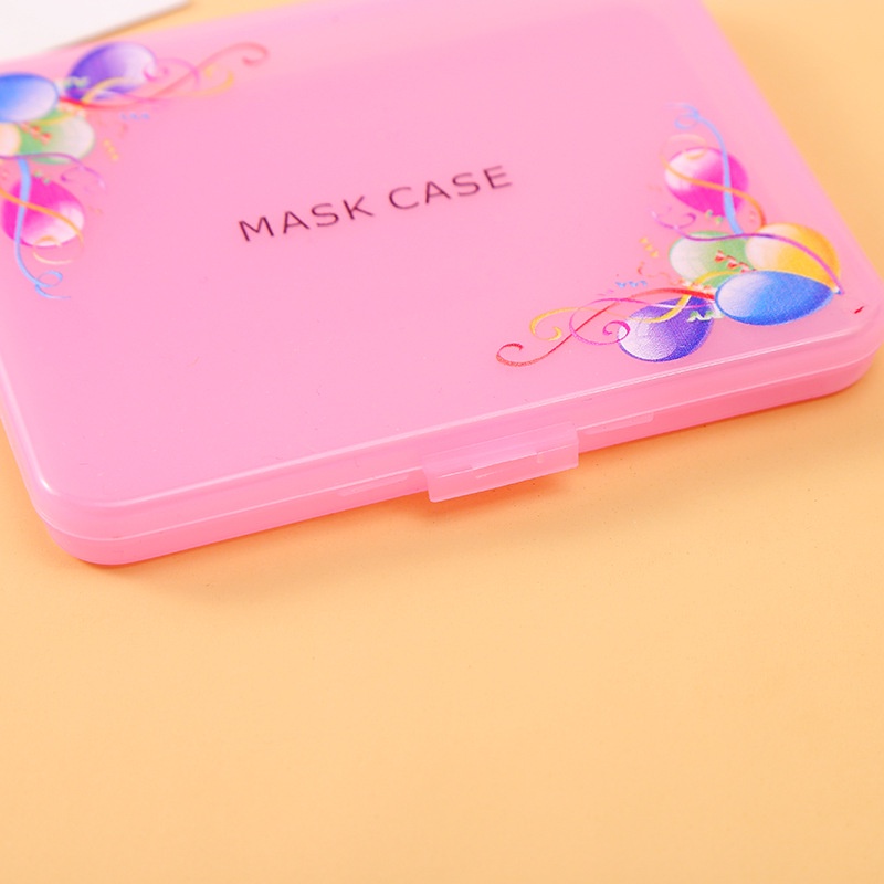 1 Pc Kotak Penyimpanan Masker Portabel Tahan Debu Tahan Air Warna-Warni Dapat Digunakan Kembali Dengan Tutup Untuk Travel