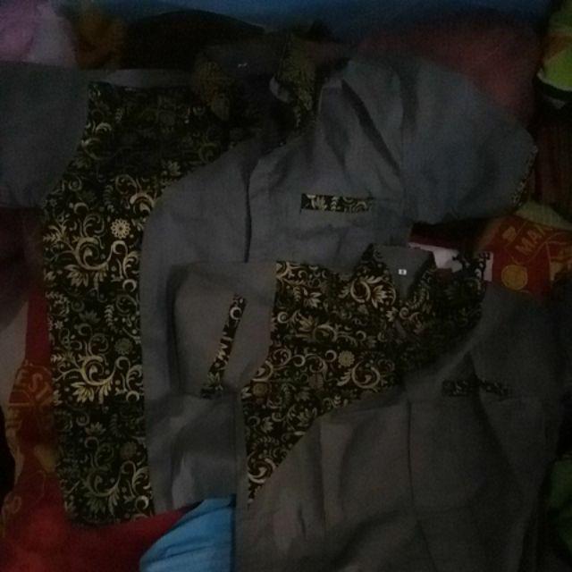 Asifa Batik Hrb026 Kenongo Kemeja Tosca Pendek Pekalongan Padi M L Xl Sogan Tulis Halus Kemeja Batik