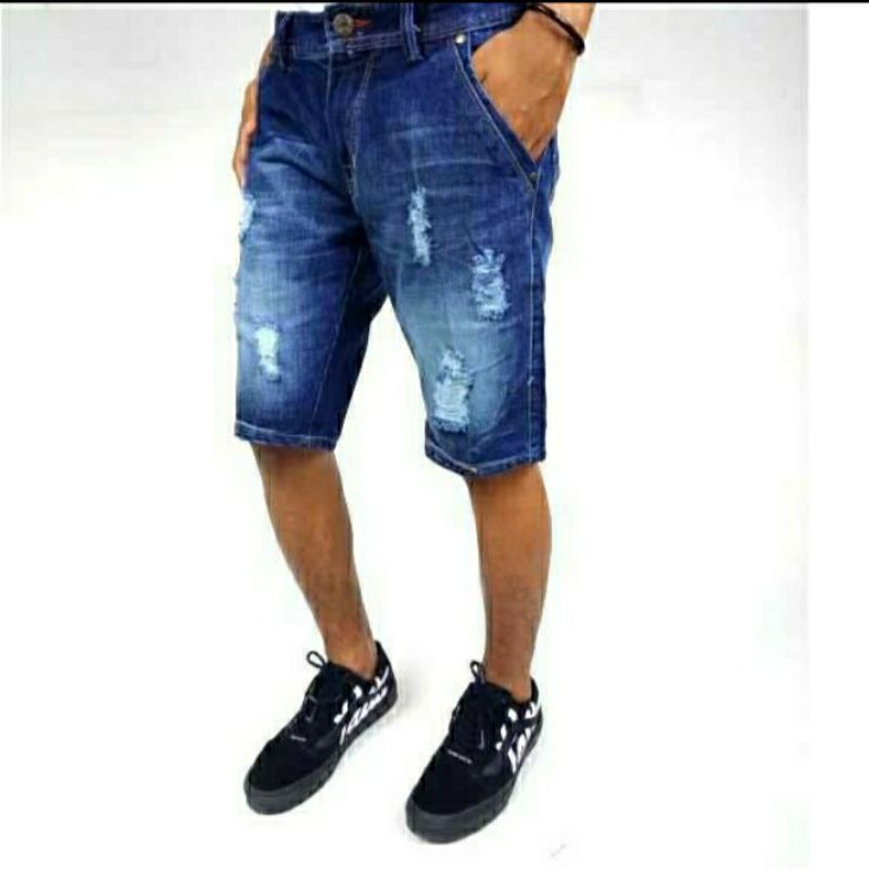 PROMO JEANS  PENDEK SOBEK 4 WARNA SIZE; 27-38