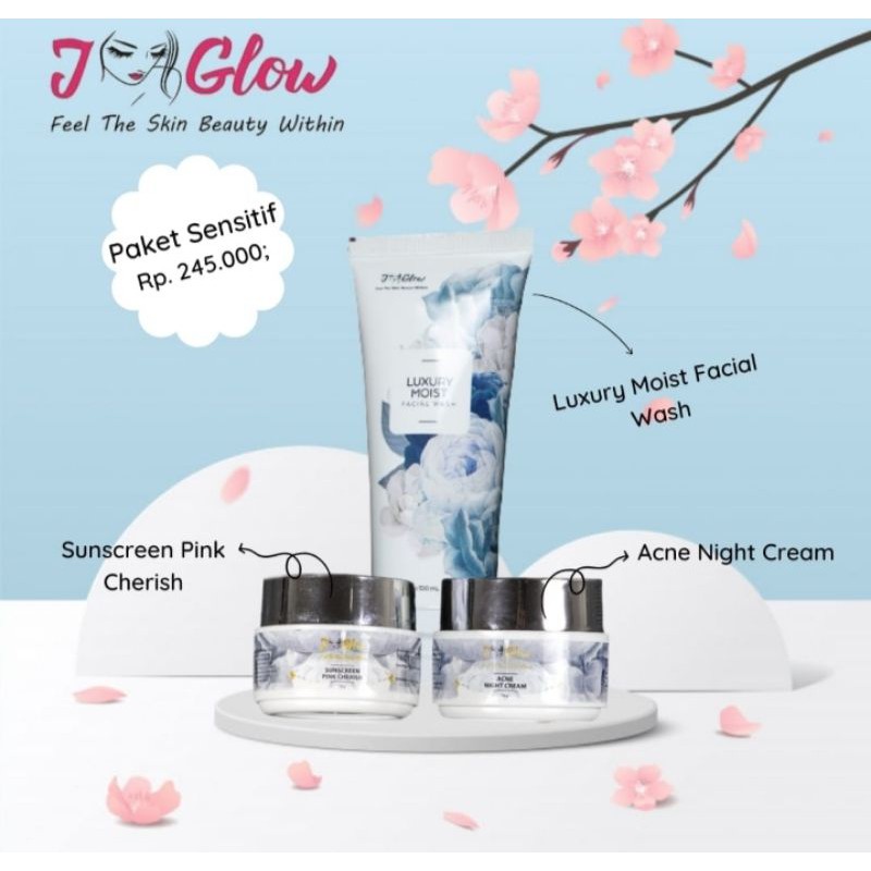 Jglow paket sensitif/skincare bpom/glowing/halal/skincare Bumil & Busui/glowup