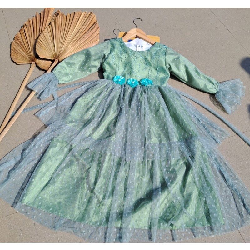 Baju pesta anak baju muslim anak perempuan gaun muslim anak dress muslim anak dress tile anak dress 