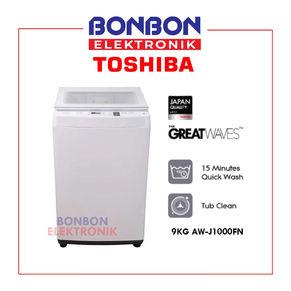 Toshiba Mesin Cuci Top Loading 9KG AW-J1000FN / AWJ1000FN