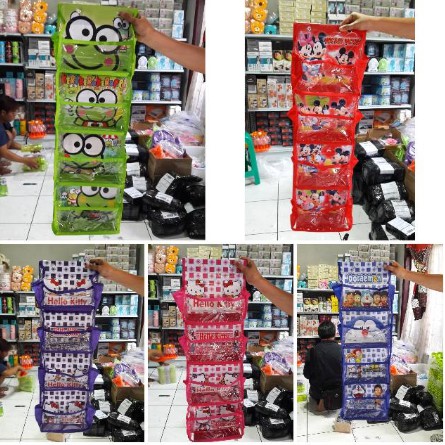 Rak Kosmetik Gantung Karakter Lucu