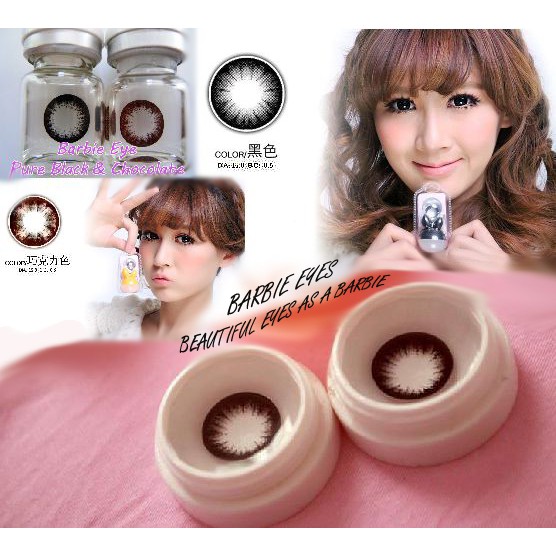 Softlens Baby Color Barbie Pure - Soflen Black dan Choco