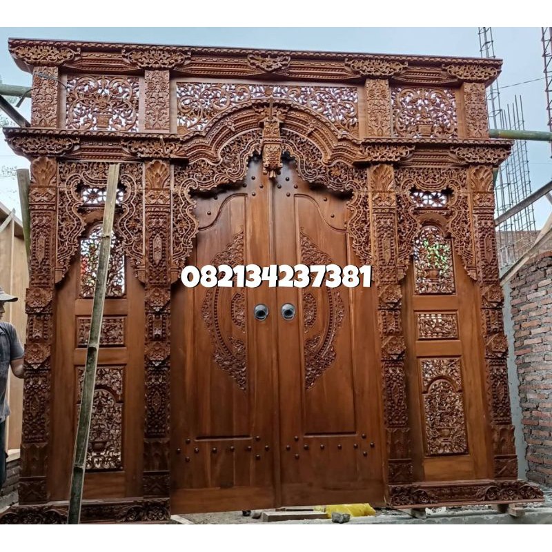 Gebyok Ukir Jepara | Pintu Gebyok Ukir Jati Asli Jepara | Pintu Jati Ukir Jepara | Gebyok 3 Meter