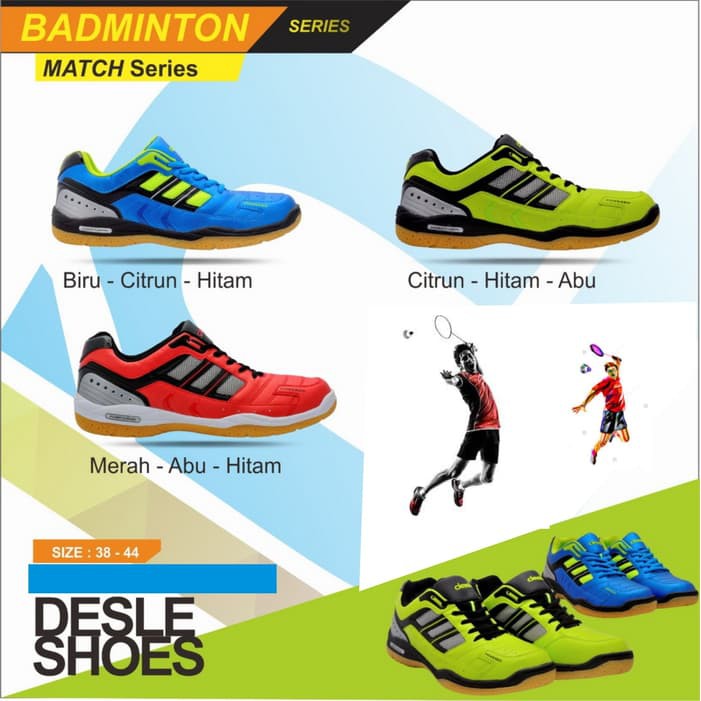 PROMO Sepatu Badminton/Bulutangkis Desle Match TERLARIS