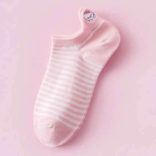 HELLO KITTY POLOS - Kaos Kaki Pendek Semata Kaki/ Kaos Kaki Ankle Dewasa Wanita-KWMY-005