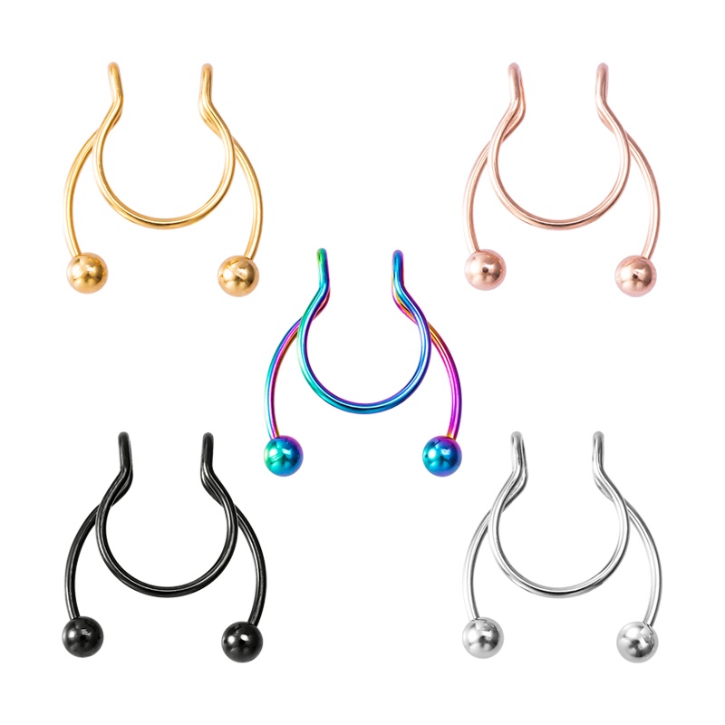 BP0150 - Nose Ring Clip On Anting Jepit Hidung Tanpa Tindik Bollywood Lebaran Idul Fitri Hari Raya Arabian Timur Tengah