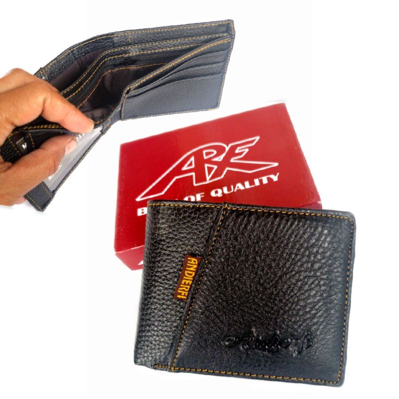 dompet pria kulit asli original lipat dua arf