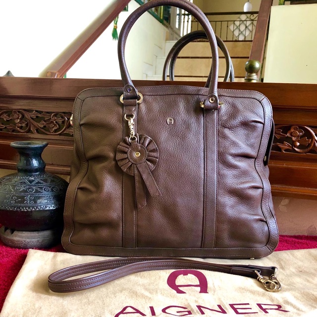 Tas aigner kulit asli original second preloved branded