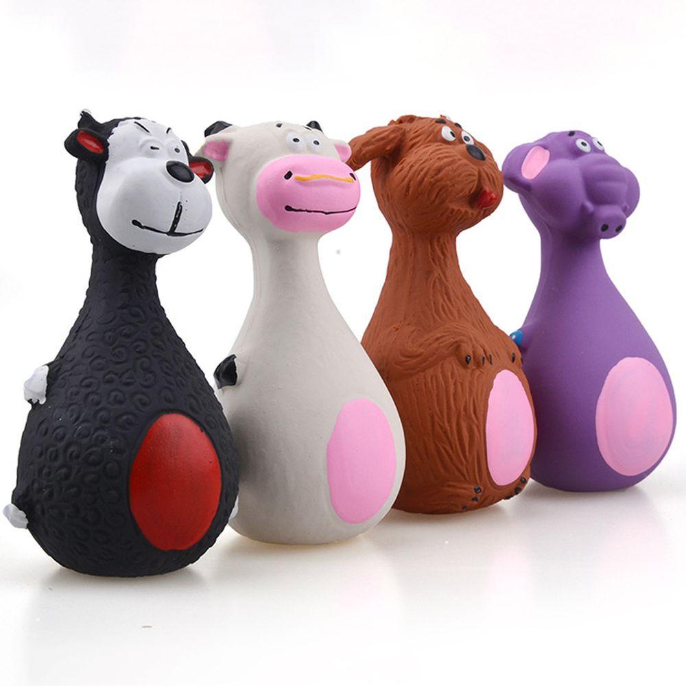 Solighter Latex Dog Toys Perlengkapan Hewan Peliharaan Membersihkan Gigi Karet Rubber Vokal Mainan