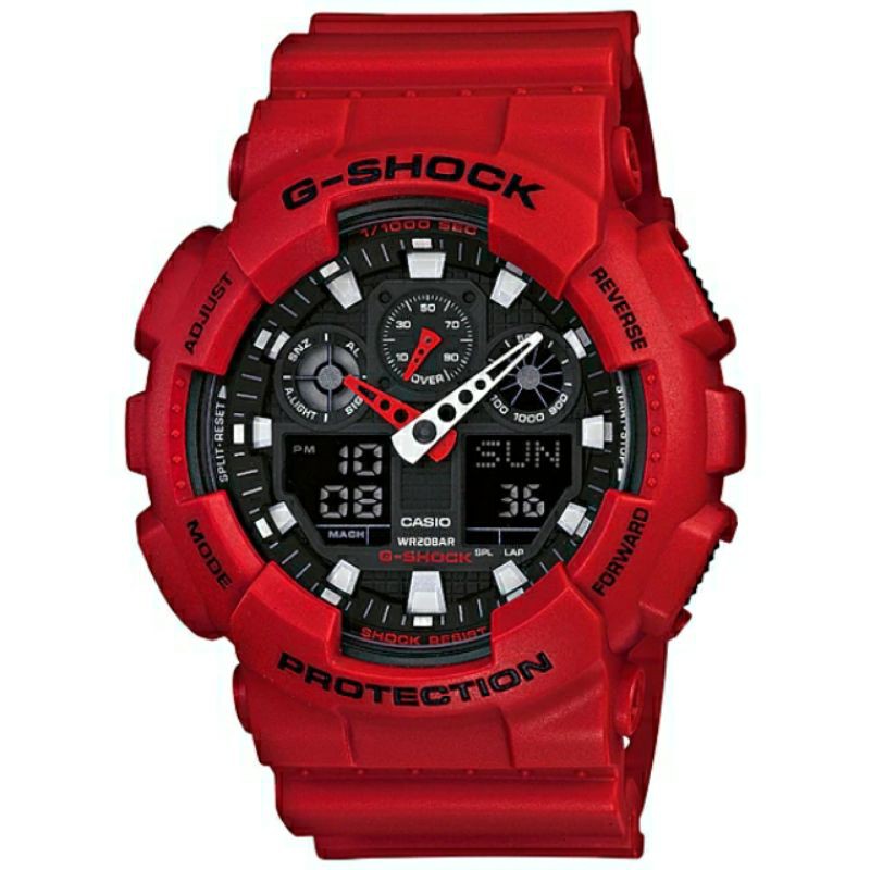 CASIO G-SHOCK GA-100B-4ADR / GSHOCK GA100B-4A ORIGINAL & GARANSI