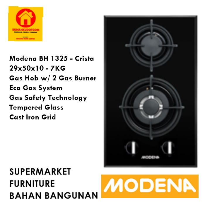 KOMPOR TANAM MODENA - KOMPOR 2 TUNGKU - MODENA KOMPOR GAS 2 TUNGKU MODENA - BH1325 - MODENA