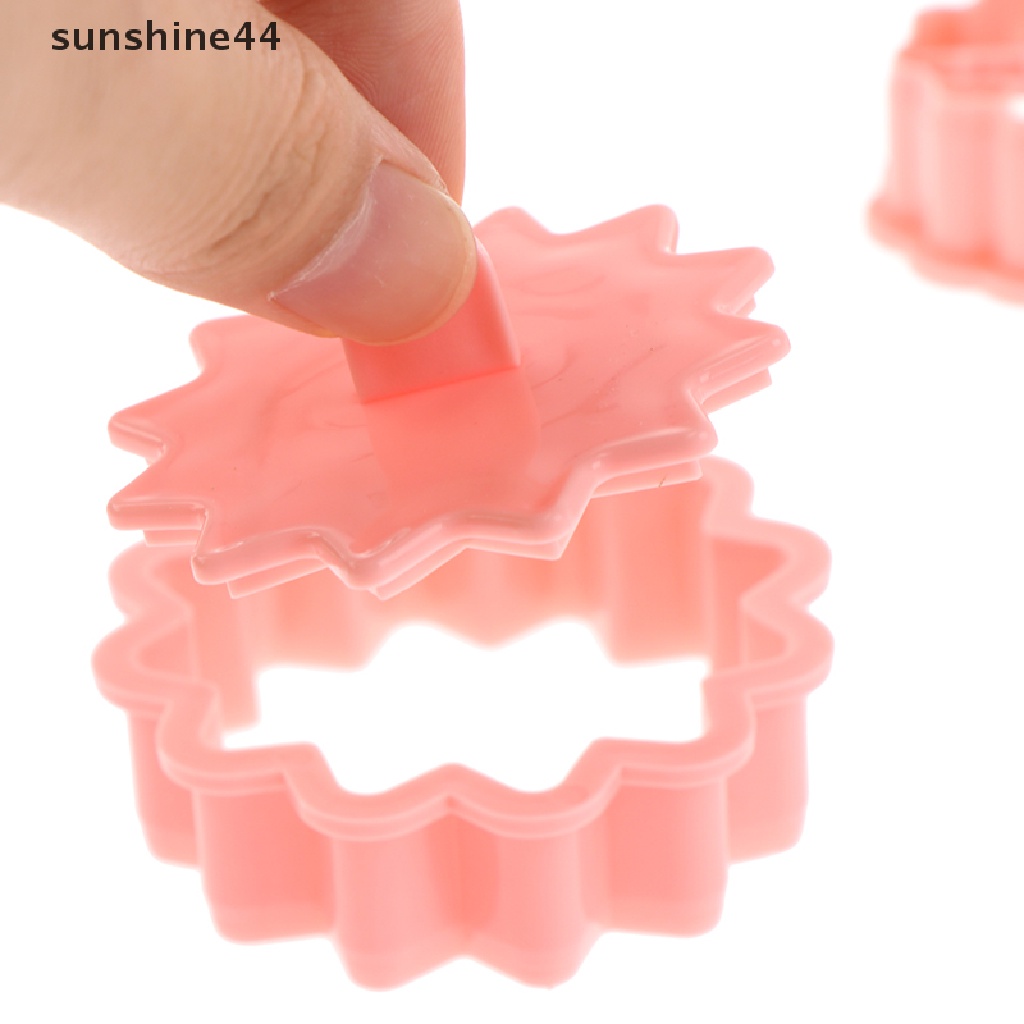 Sunshine 8Pcs Cetakan Adonan Kue Cookie Desain Hawaiian 3D Model Emboss DIY